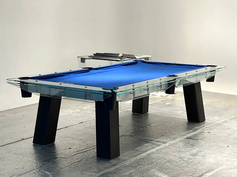 CRYSTAL GLASS POOL TABLE