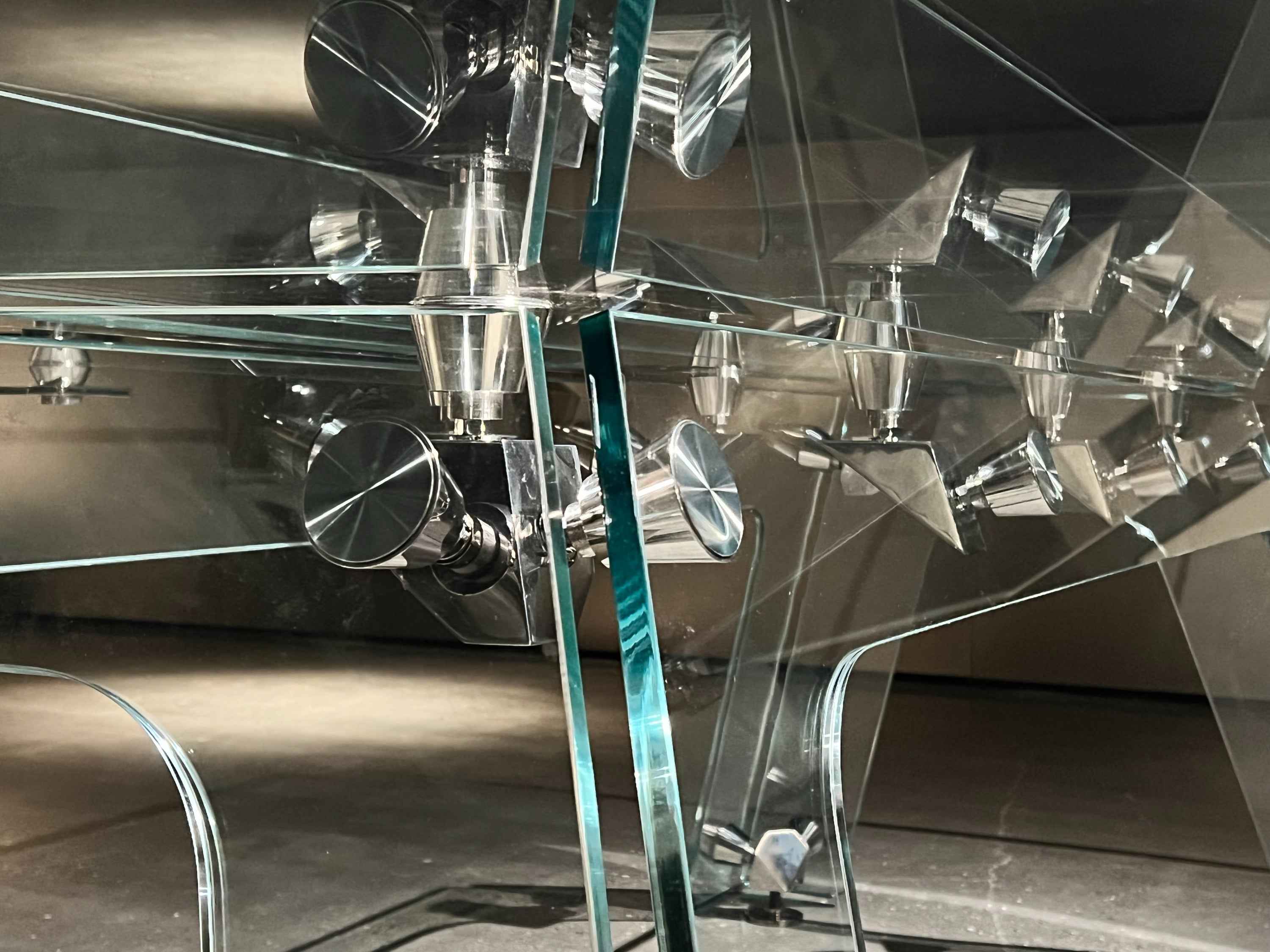 GLASS PING-PONG TABLE