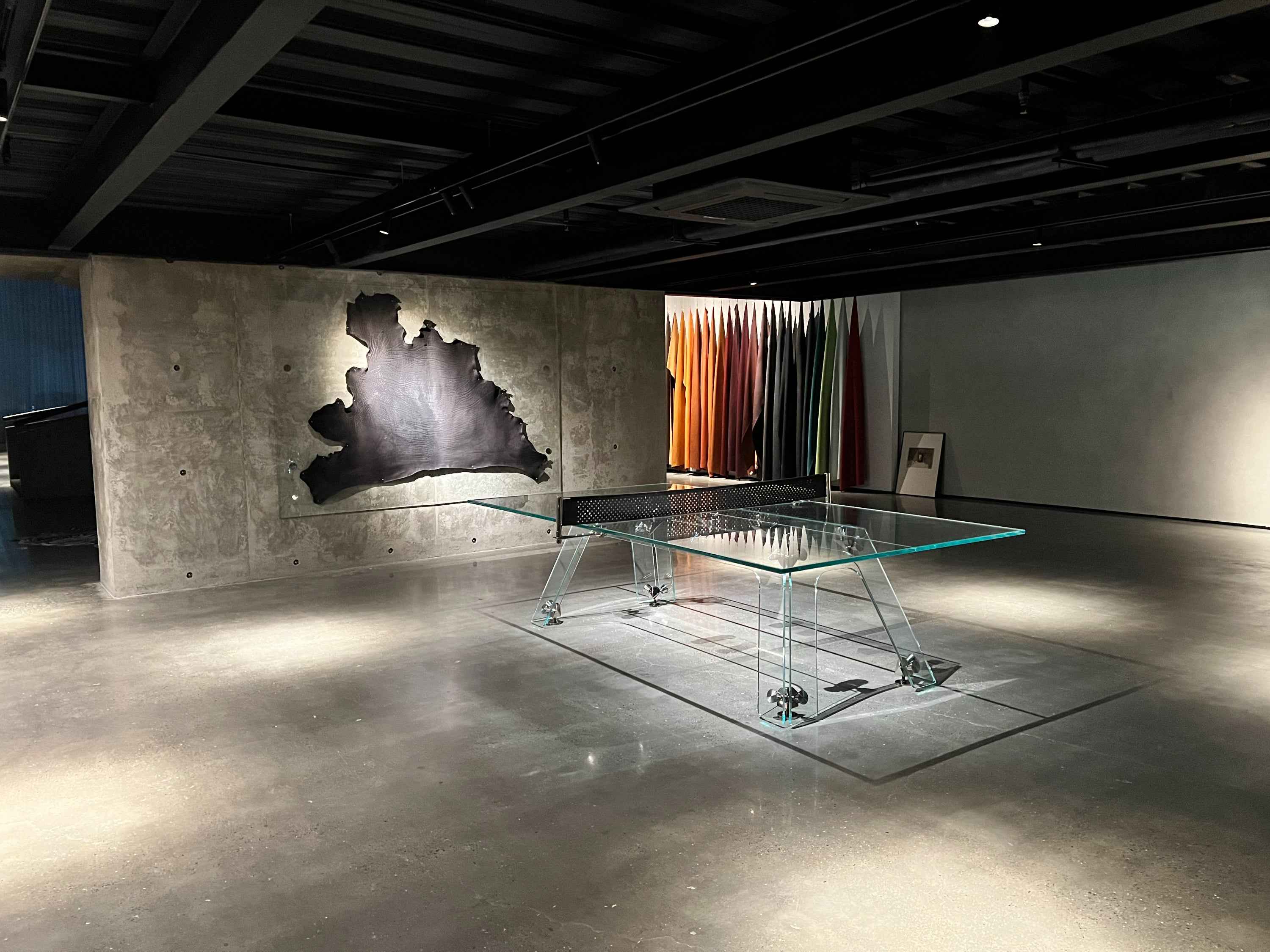 GLASS PING-PONG TABLE