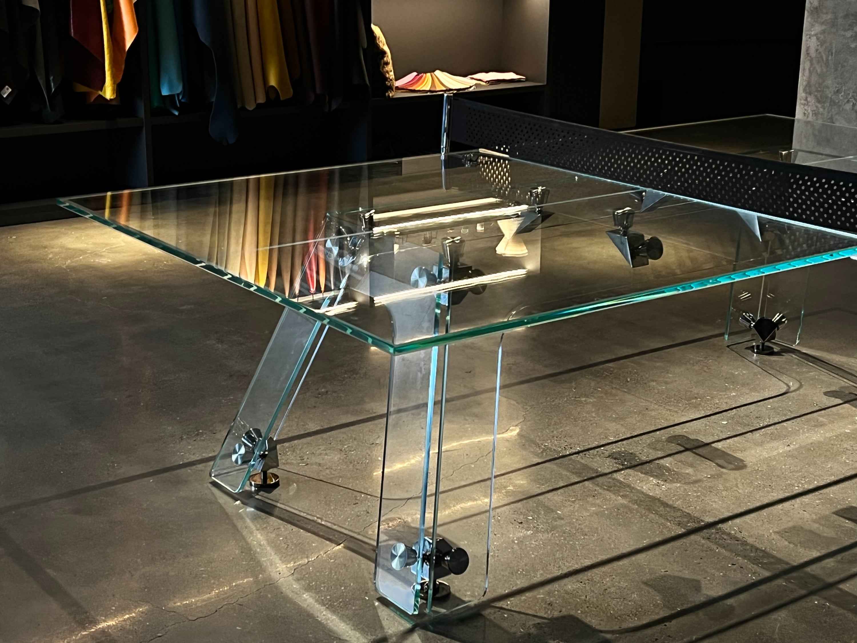 GLASS PING-PONG TABLE