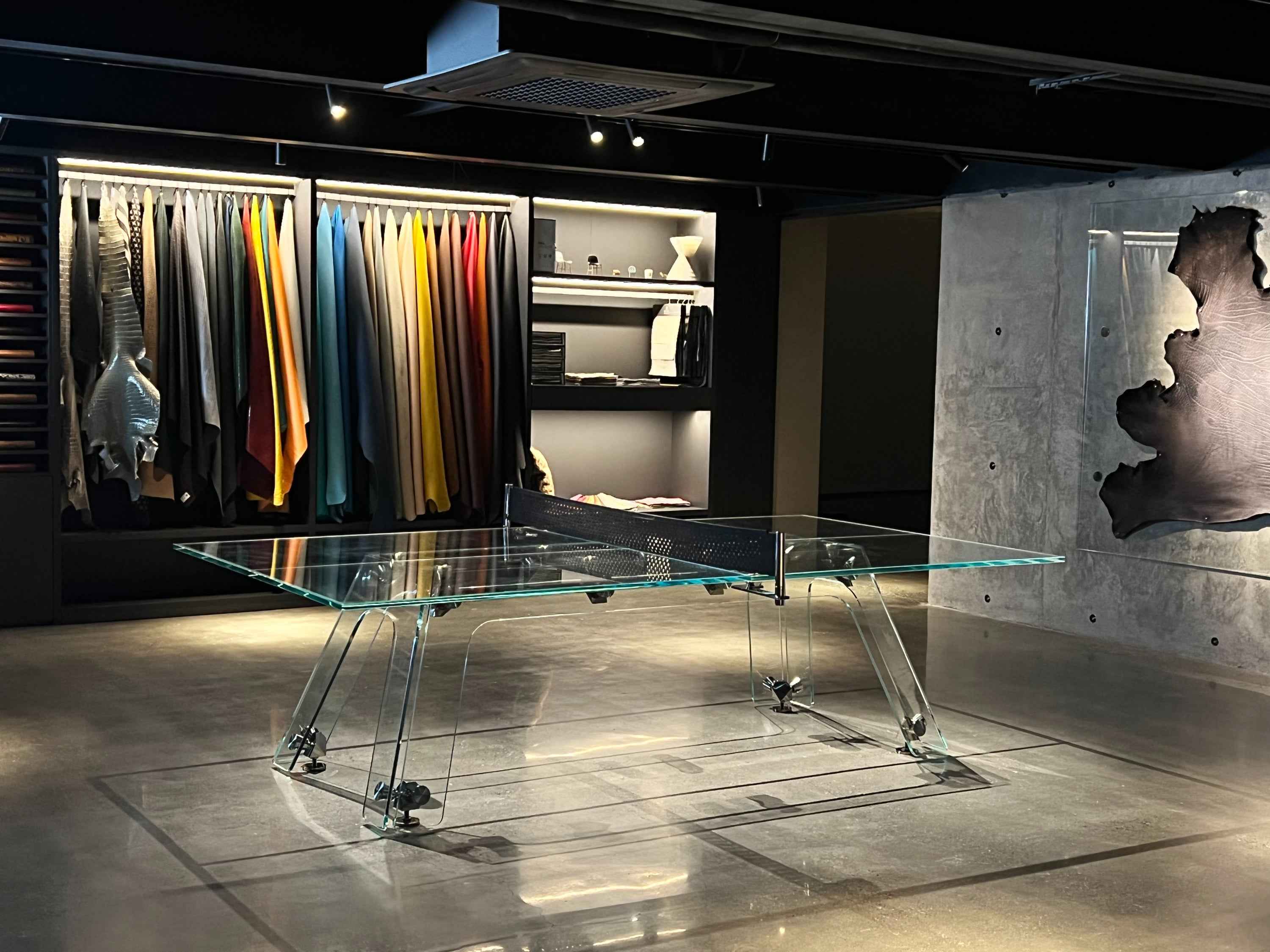 GLASS PING-PONG TABLE