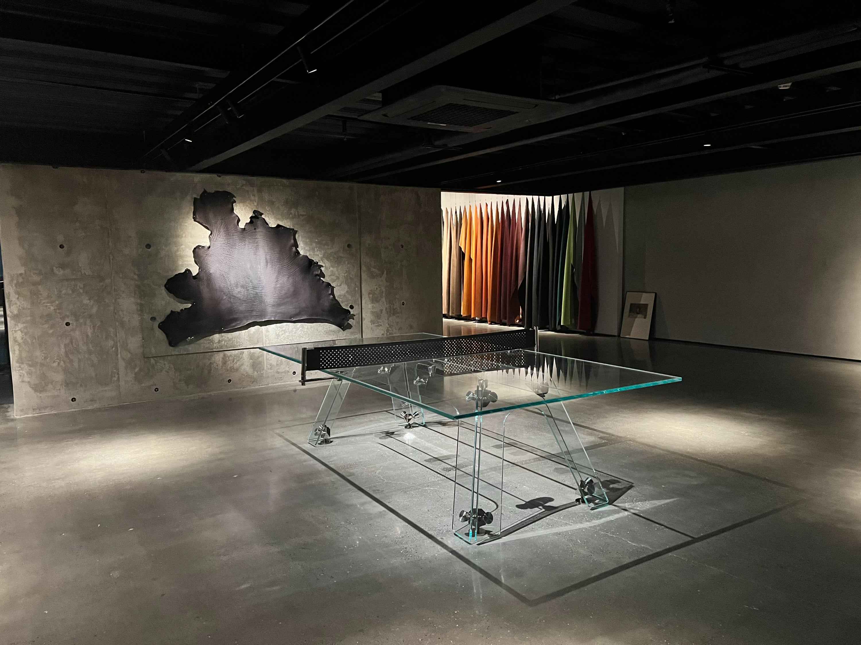 GLASS PING-PONG TABLE