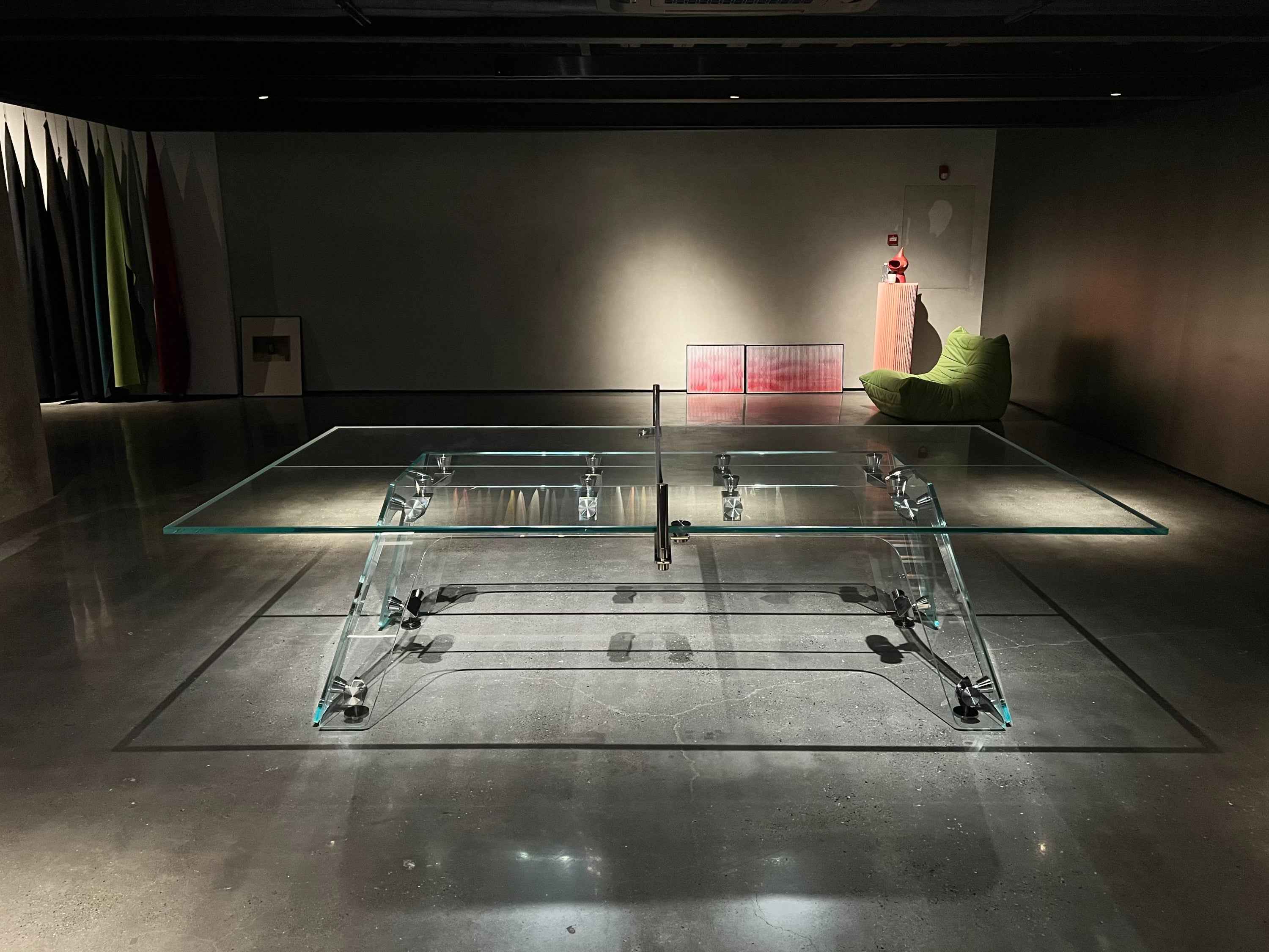 GLASS PING-PONG TABLE