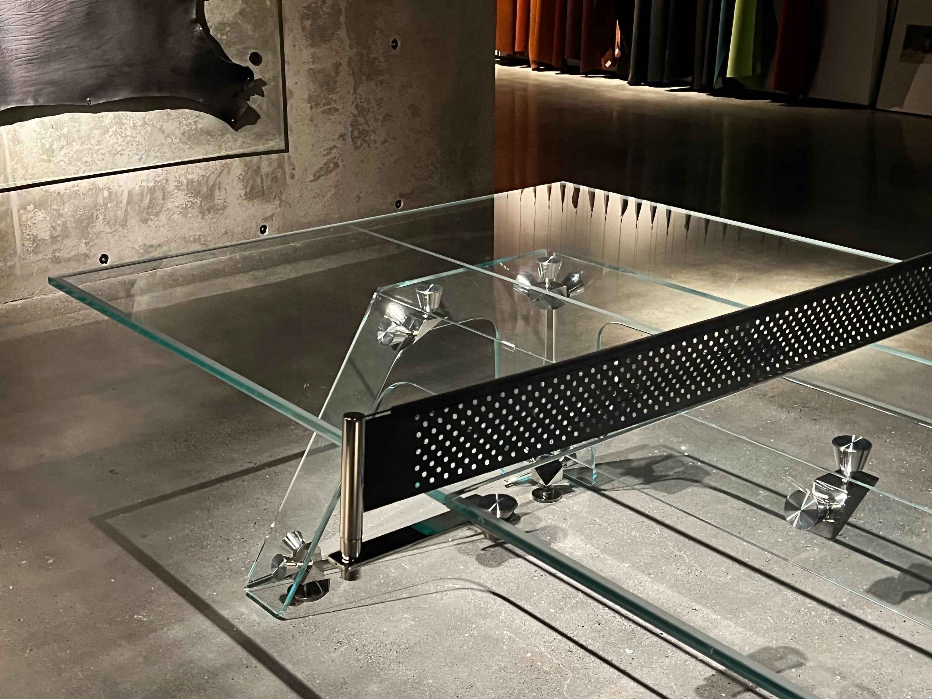 GLASS PING-PONG TABLE