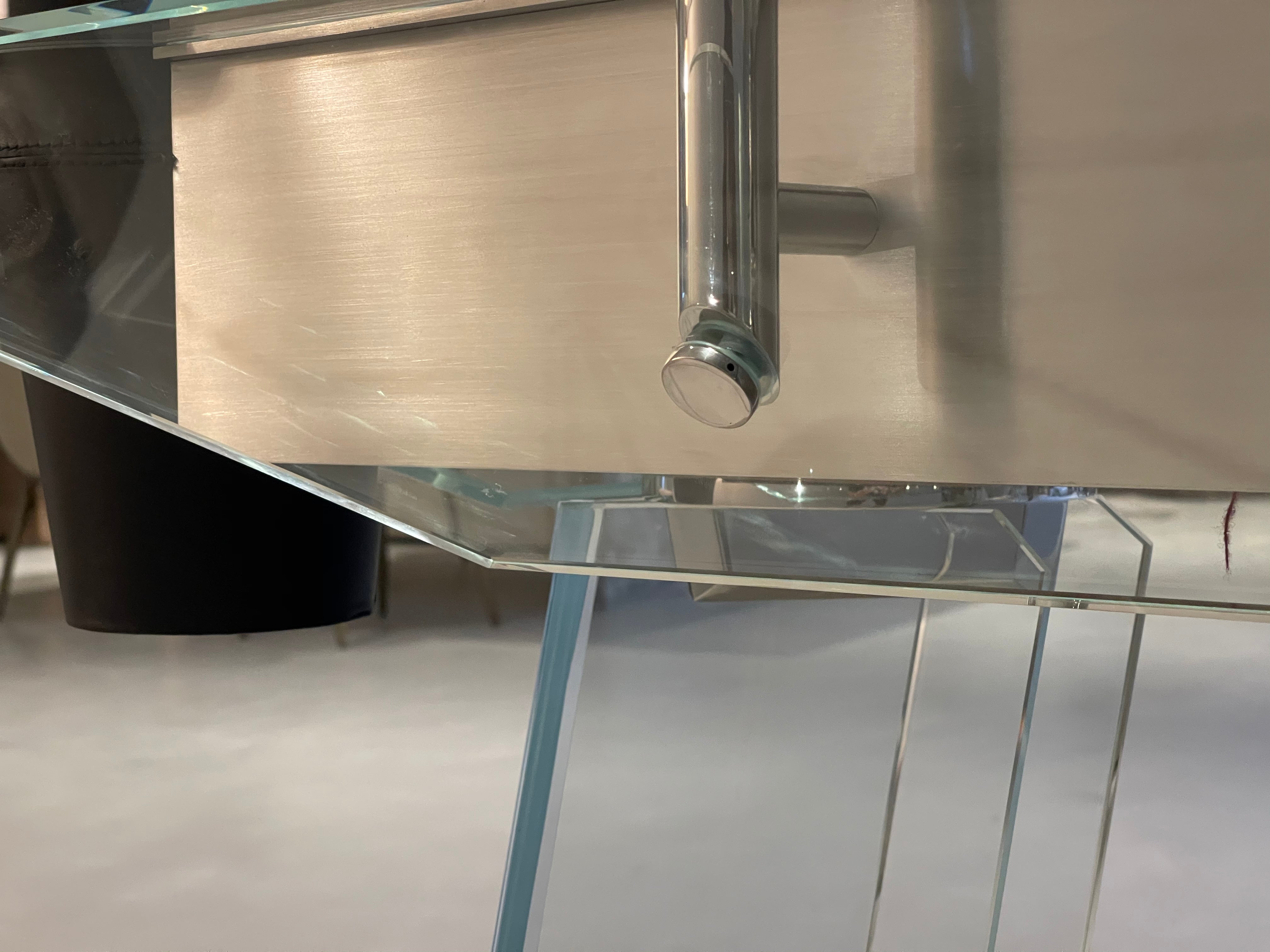 8/9-foot crystal glass billiard table