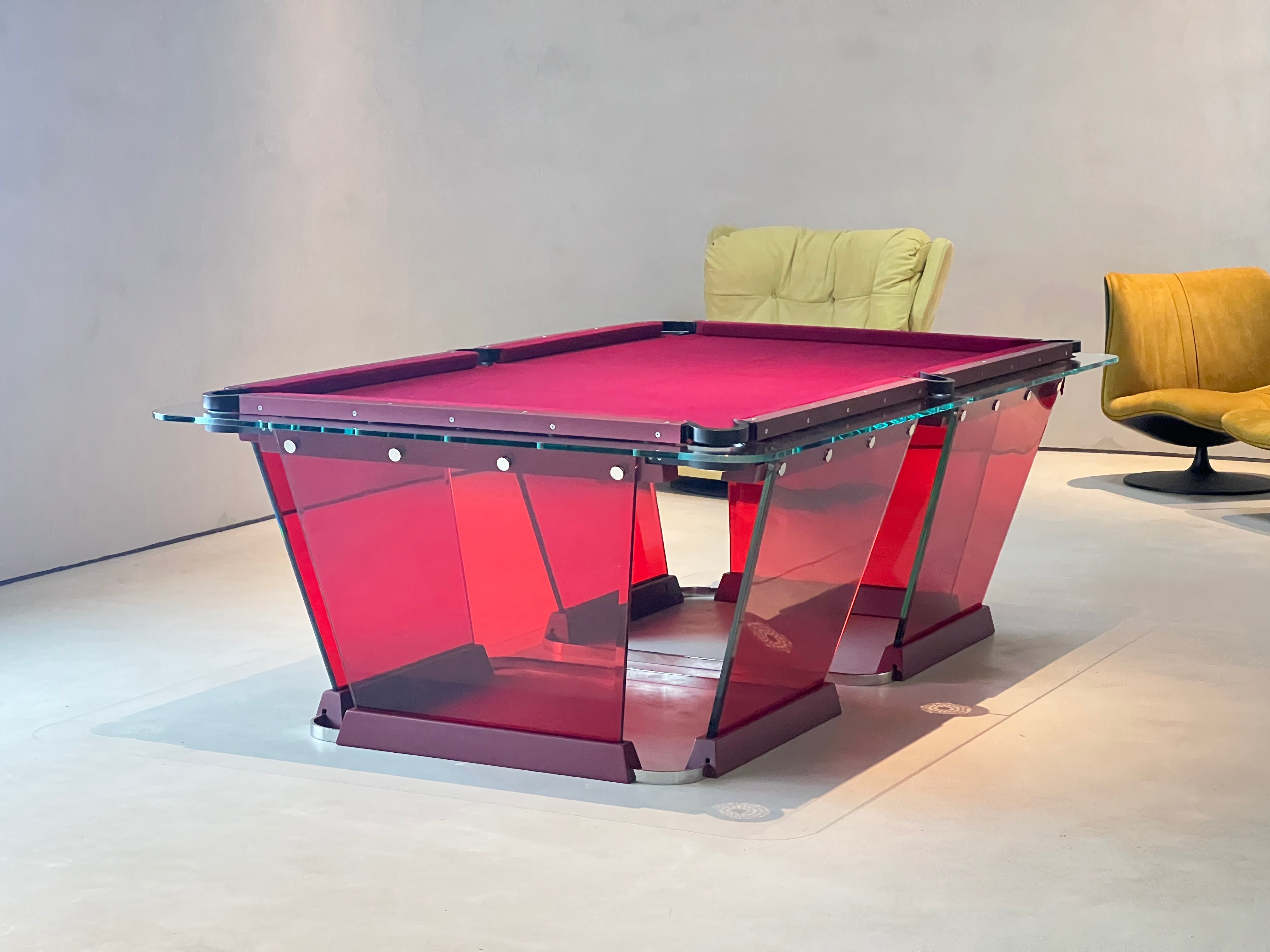 TK GLASS pool table