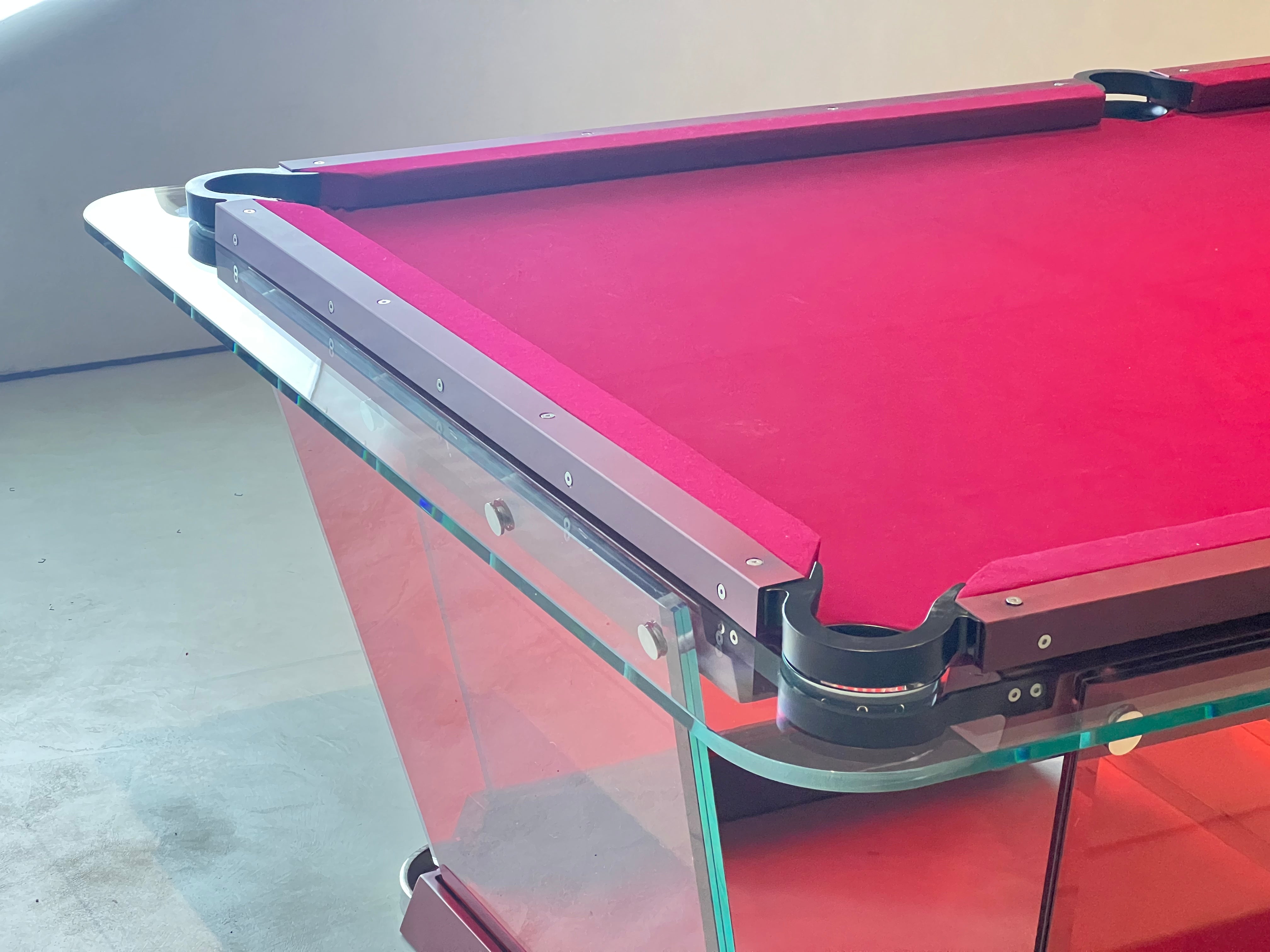 TK GLASS pool table