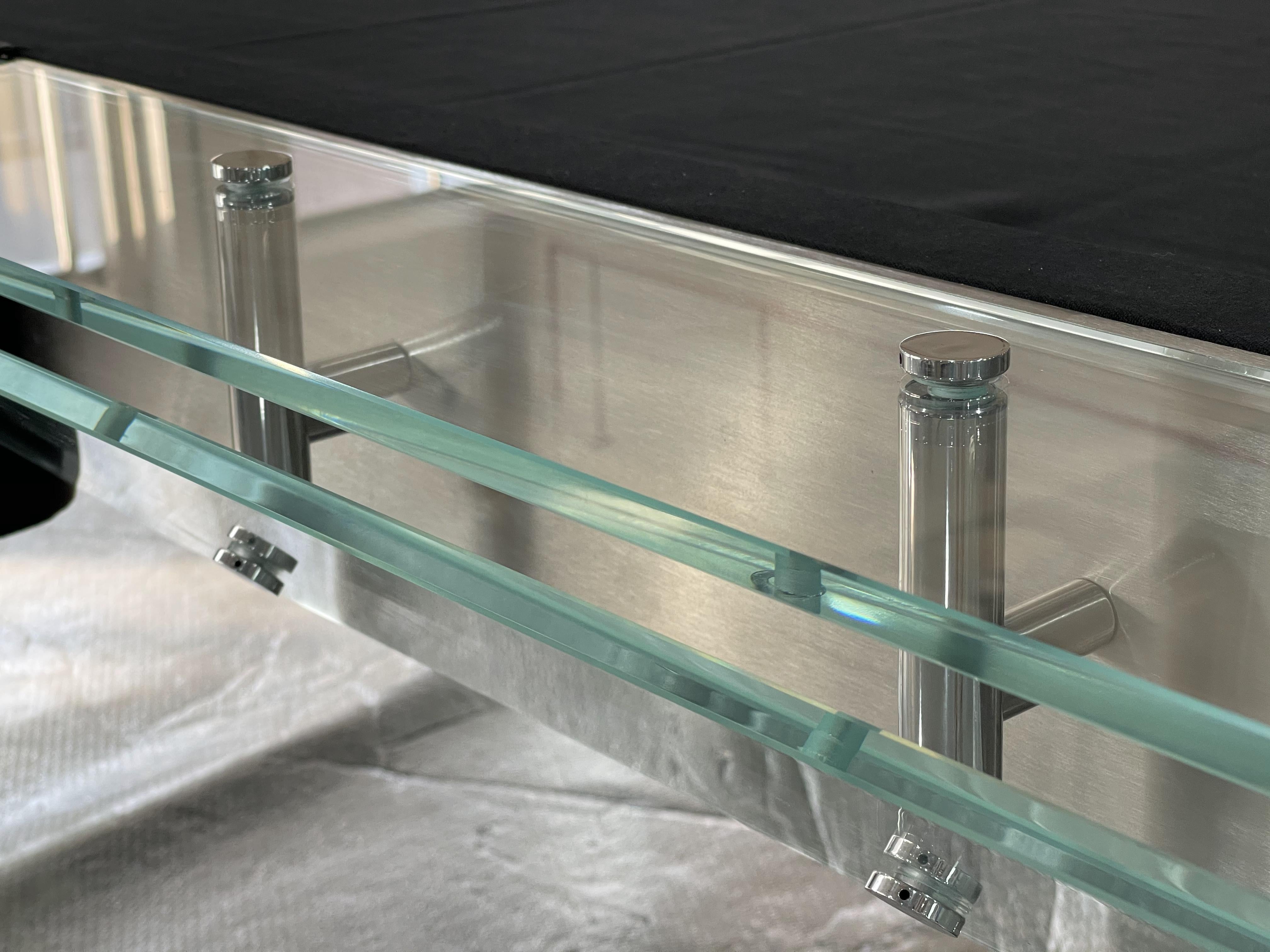 CRYSTAL GLASS POOL TABLE Entertainment Furniture