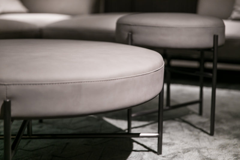 Luxury Leather Round Metal VD3-2071-1 Round Stool VV