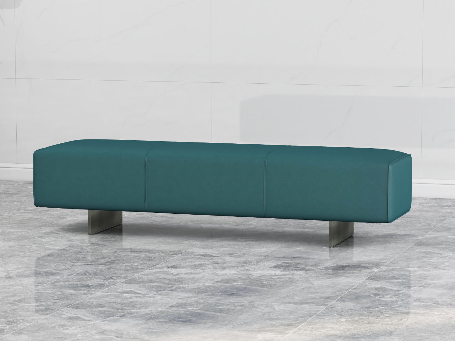 Luxurious Green Leather VD3-2073-1 Footstool VV