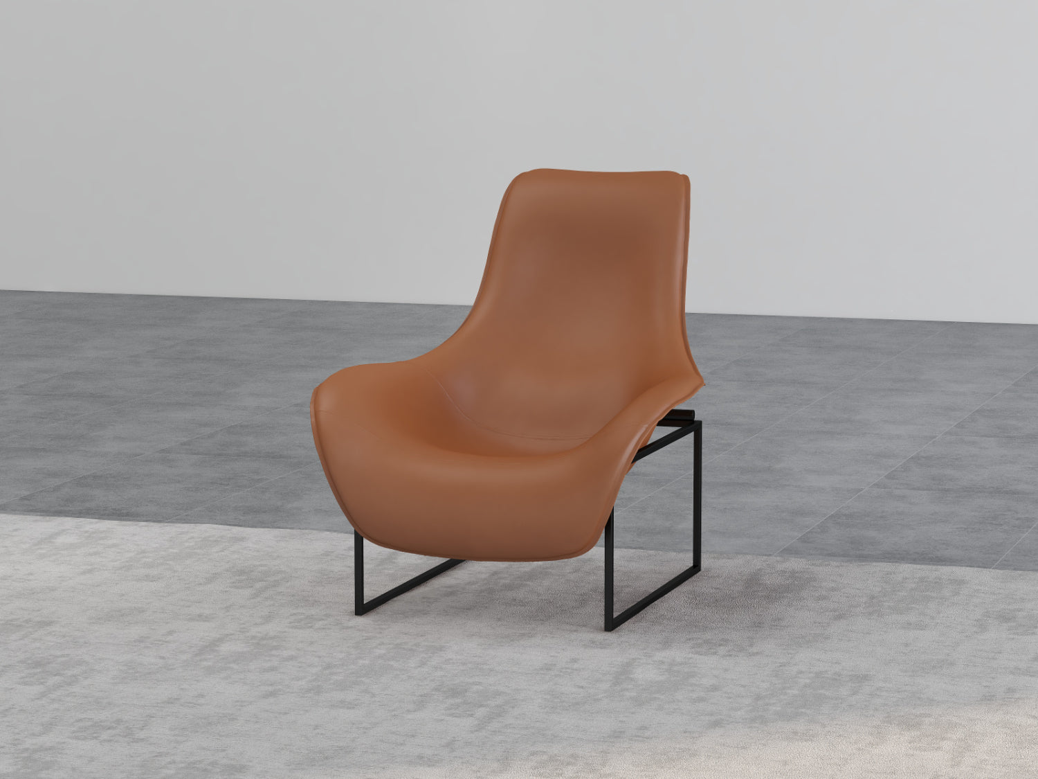 Italian minimalist orange leather lounge chair VE-W1910 Lounge chair VV