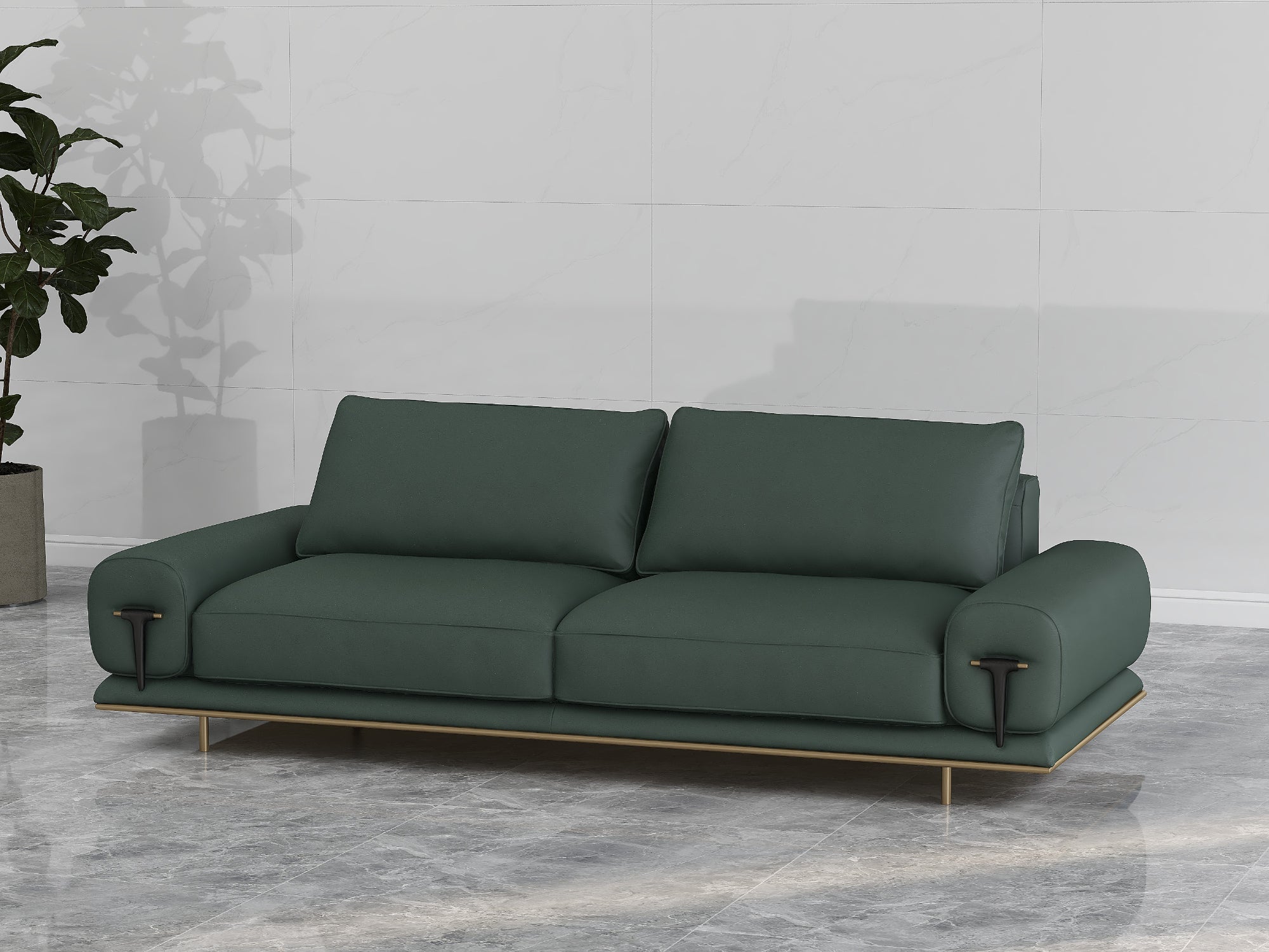 Italian Minimalist FA84 Full Leather Sofa VJ5-2011 sofa DD