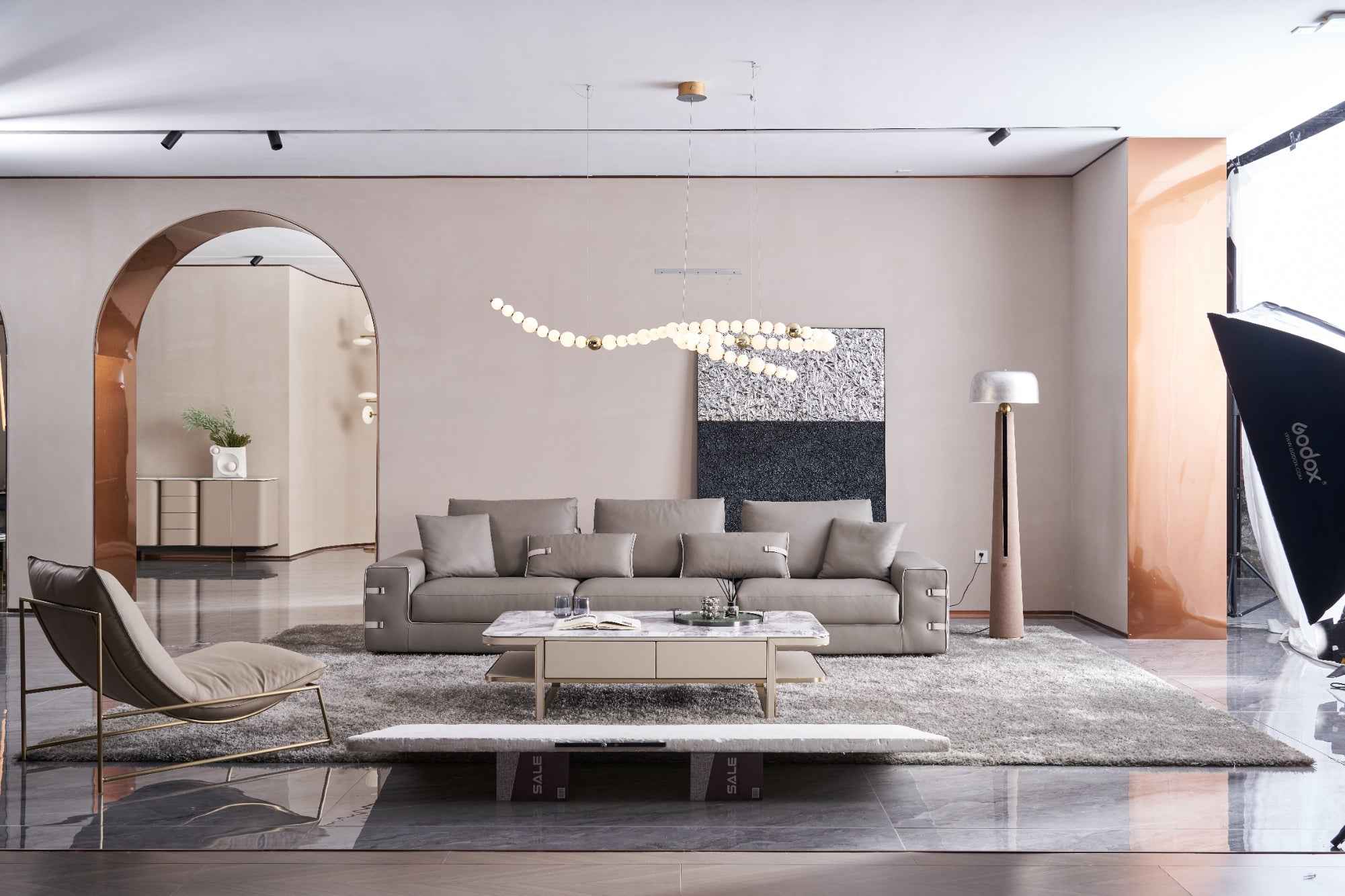 Italian minimalist sofa  and multi-functional throw pillow combination VJ5-2101 sofa