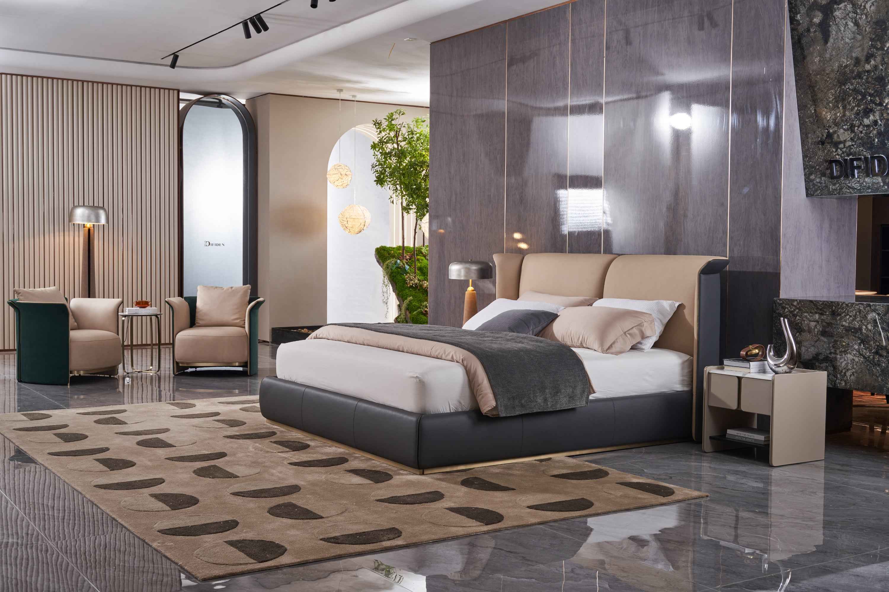 Italian minimalist nightstand DX3-055-2 bedside table