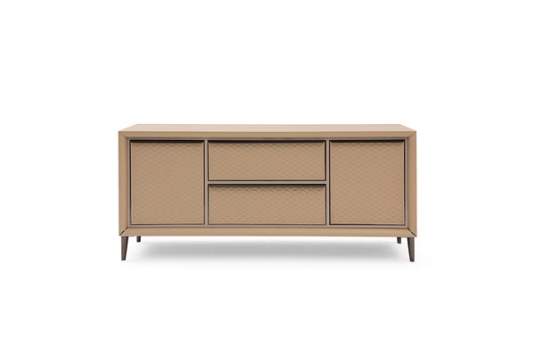 Chic Diamond Pattern TV Cabinet - Elevate Your Entertainment Space W008H12B Bentley TV Cabinet