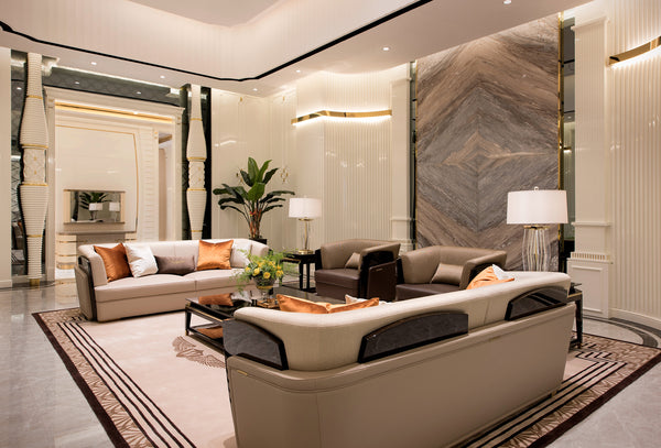 Light luxury style fabric Bentley sofa set, customized hotel sofa series W008SF1 Sofa