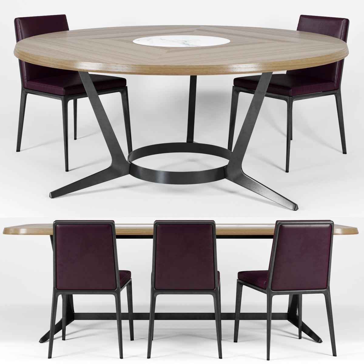 HA-1762-5 Round dining table VV